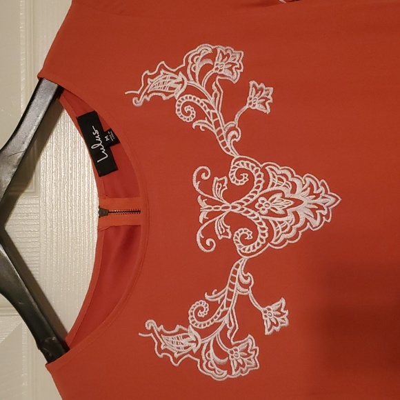 Lulus orange and white dress - Picture 2 of 5